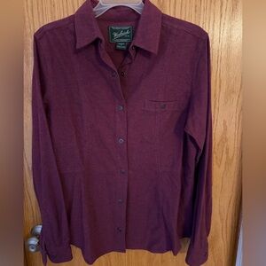 Woolrich women’s 100% Cotton Button-Up Shirt - Mulberry